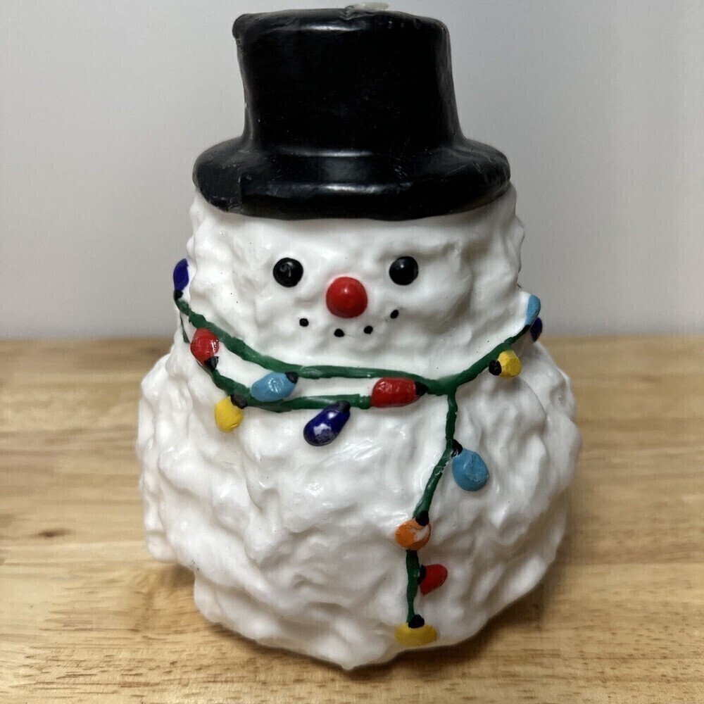 BATH And Body Works Snowman 6” Unscented Candle - Picture 1 of 10